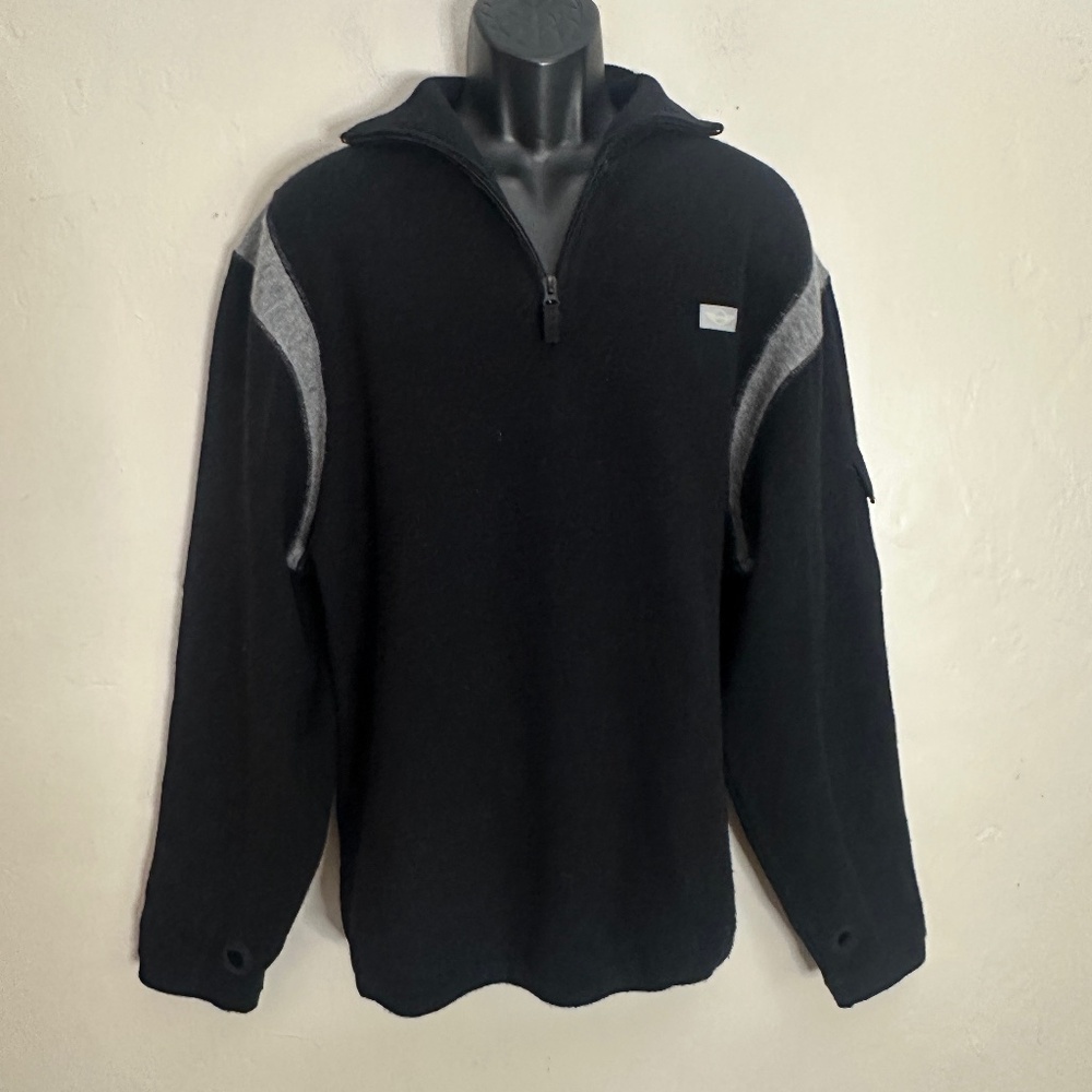 Mini Wool Blend 1/4 Zip Sweater XL Gently worn 96% wool/4% spandex Thumb holes